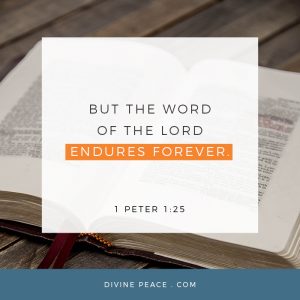 1 PETER 1:25 BIBLE VERSE GRAPHIC